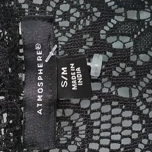 Atmosphere Black Lace Beach Cover-up S/M - Picture 5 of 11